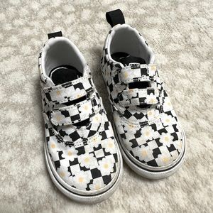 Vans Toddler Girl's Doheny V Flower Checkerboard Multi Skate Shoes Size 7